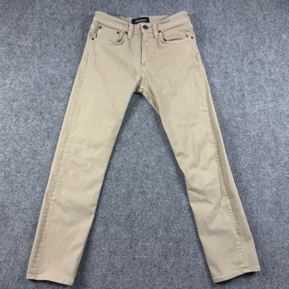 Revtown Sharp Jeans Mens 30x30 Khaki Tan Decade Denim Slim Straight Casual Pants